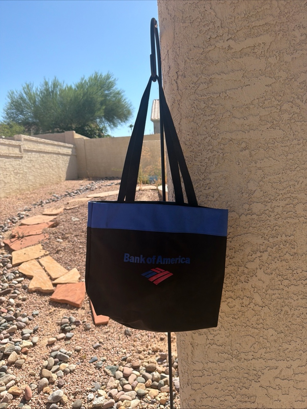 bank of america Black Blue Tote Bag Rare U21
